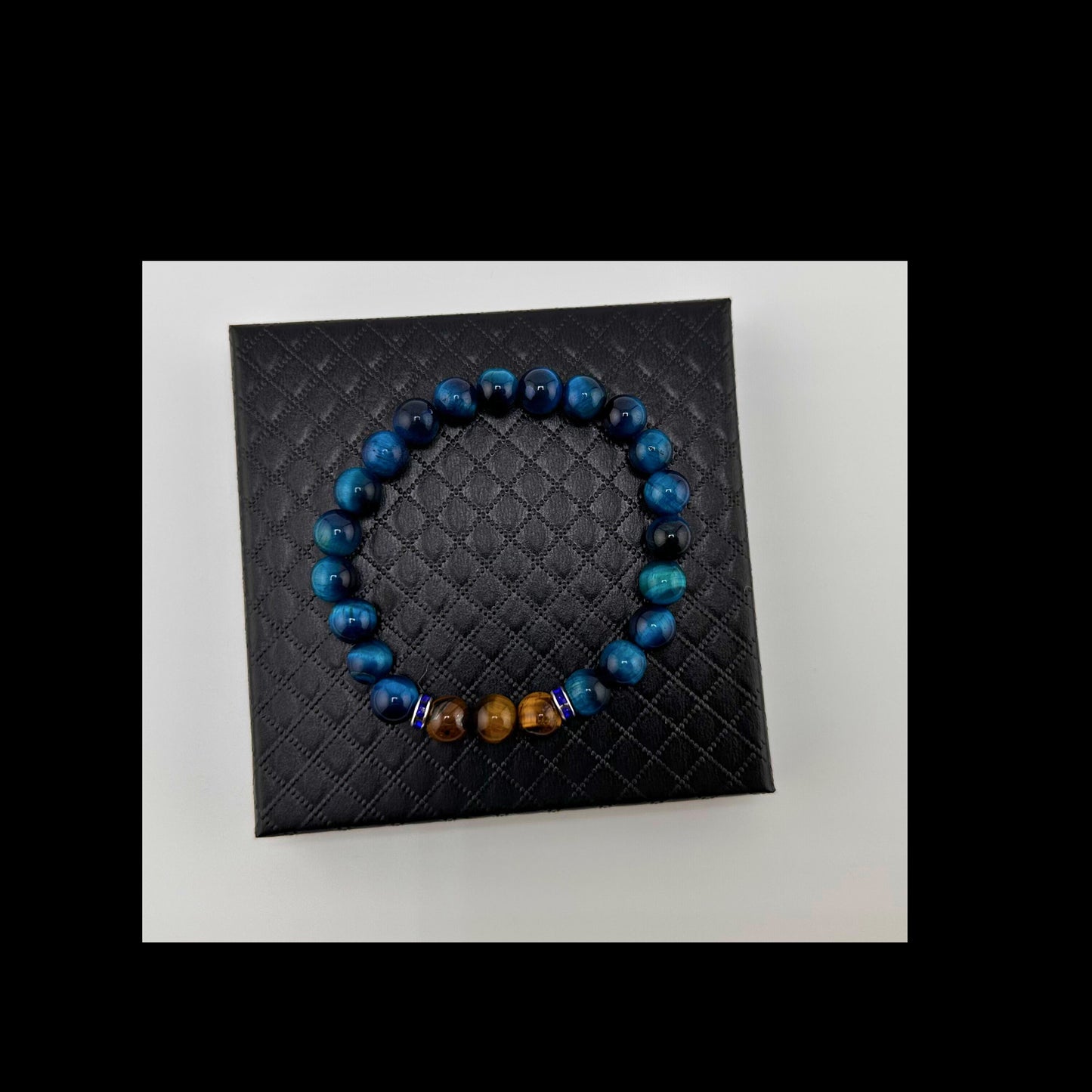 Blue and Brown Tiger Eyes Bracelet