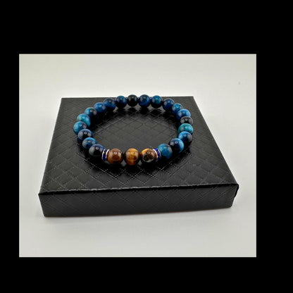 Blue and Brown Tiger Eyes Bracelet