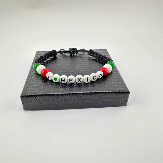 I Love Mexico Bracelet Adjustable