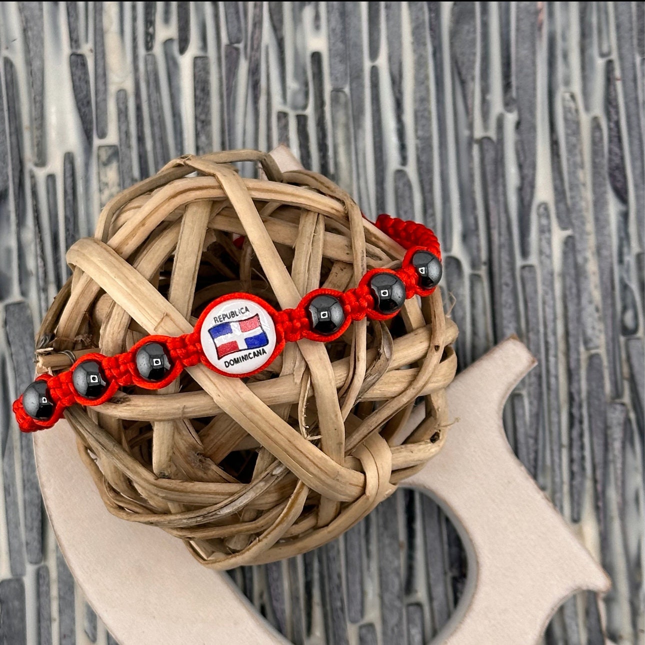 Dominican Republic Flag Bracelet ( Various Colors) Adjustable