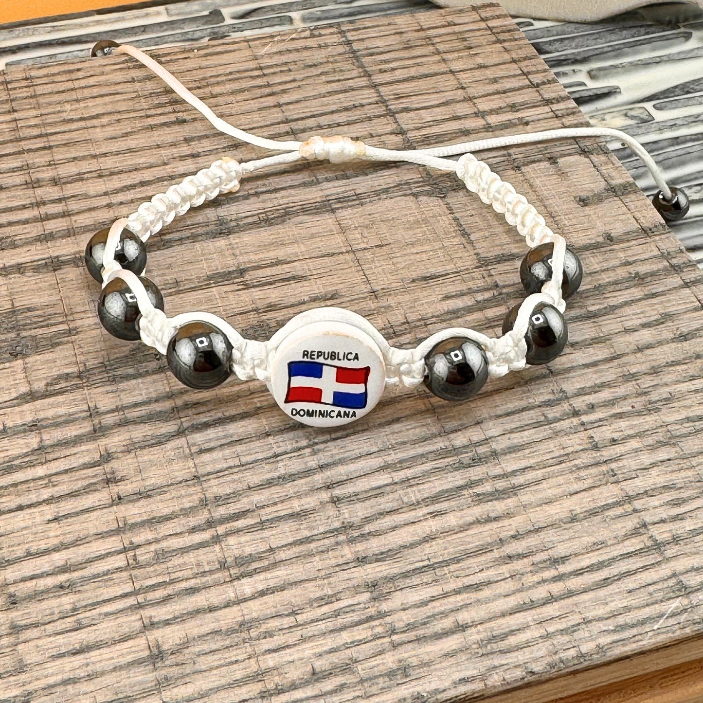 Dominican Republic Flag Bracelet ( Various Colors) Adjustable