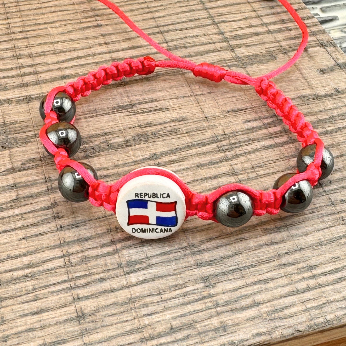 Dominican Republic Flag Bracelet ( Various Colors) Adjustable