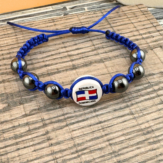 Dominican Republic Flag Bracelet ( Various Colors) Adjustable