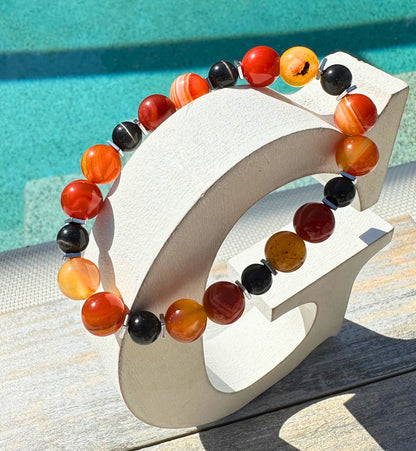 Agate with Cat's Eye Bracelet