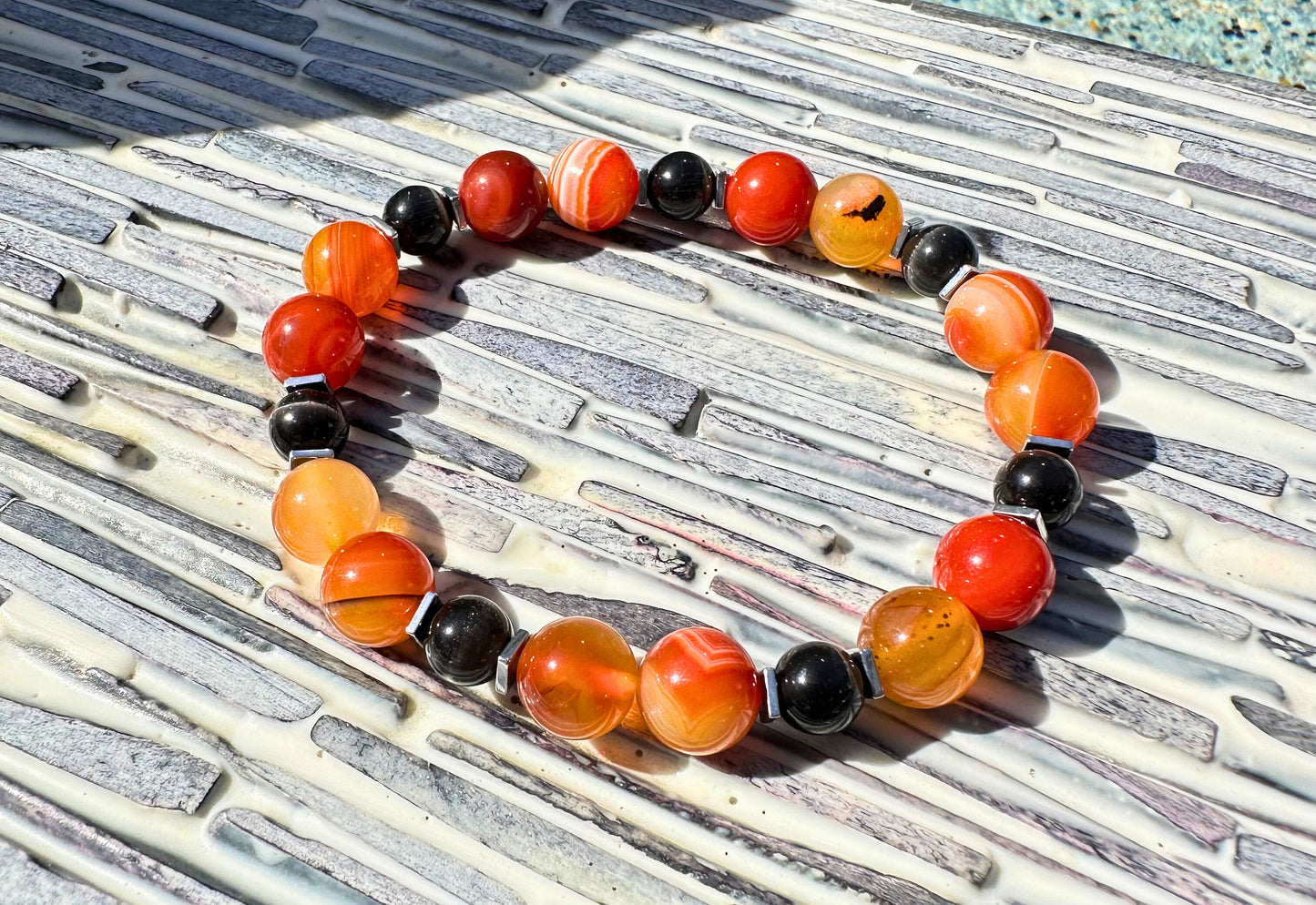 Agate with Cat's Eye Bracelet