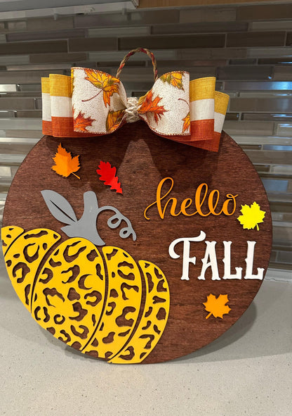 Halloween Door Decor | Hello Fall | Welcome Fall | Halloween Door Hanger | Halloween Wreath